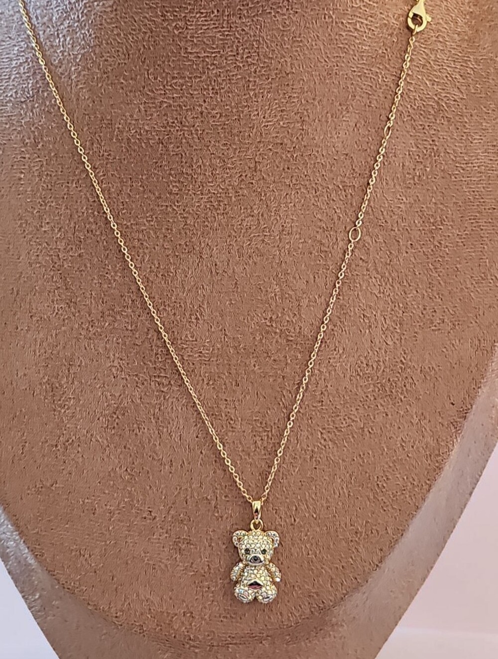 Nwt JENNA BLUE Gold Teddy Bear Pendant Necklace - Women's Jewelry